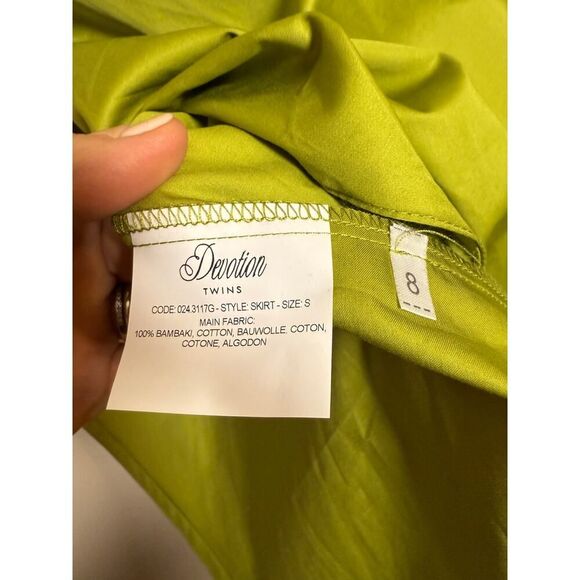 NWT Devotion Twins Khalisi Skirt in Dark Lime Sz. S - Picture 6 of 8